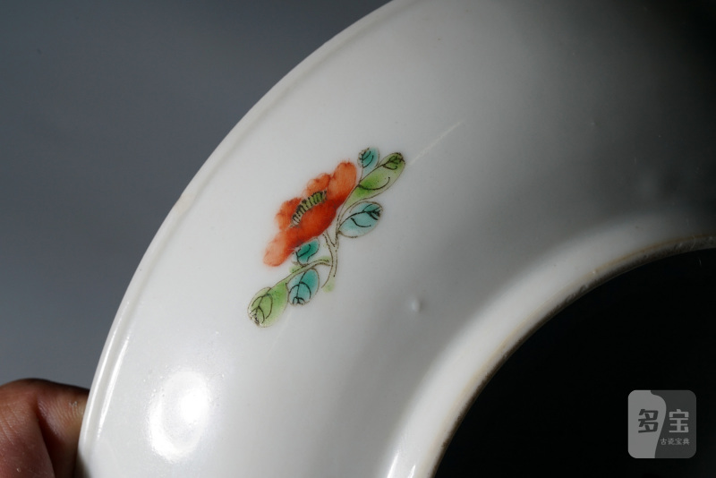 民国 粉彩百花不露地纹盘 - 图8
